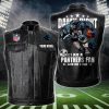 Carolina Panthers Button Casual Leather Vest Jacket NRTVESTLJ005