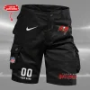 Tampa Bay Buccaneers Men's Cargo Shorts Button Trend Unique Design Team NRTCSBT031