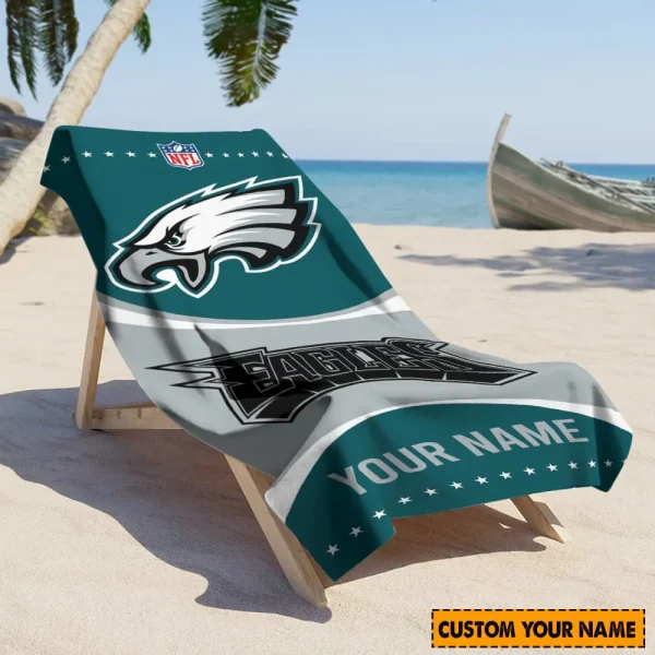 Philadelphia Eagles Personalized Limited Edition Beach Towel For Fan AZBTOWEL024