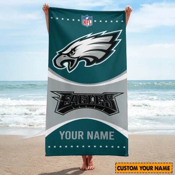 Philadelphia Eagles Personalized Limited Edition Beach Towel For Fan AZBTOWEL024 - Image 2