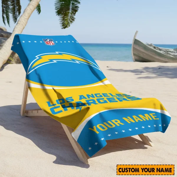 Los Angeles Chargers Personalized Limited Edition Beach Towel For Fan AZBTOWEL102