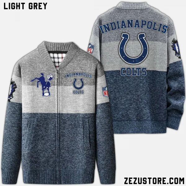 Indianapolis Colts NFL V-Neck Cable-Knit Cardigan NRTCSC014