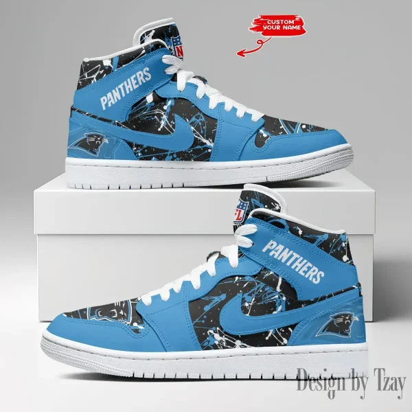 Carolina Panthers NFL AJordan 1 Shoes DV19 NRTBGAJ1S005 - Image 2