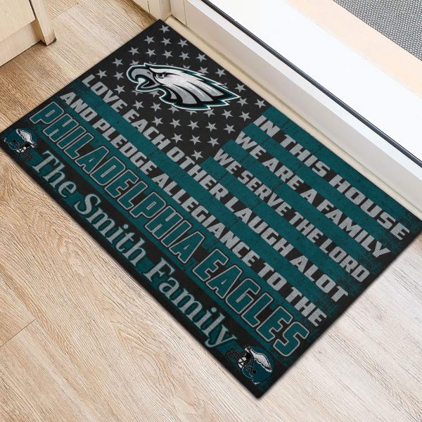 Philadelphia Eagles Welcome Doormat Washroom Entrance Decor Carpet NRT309 - Image 2