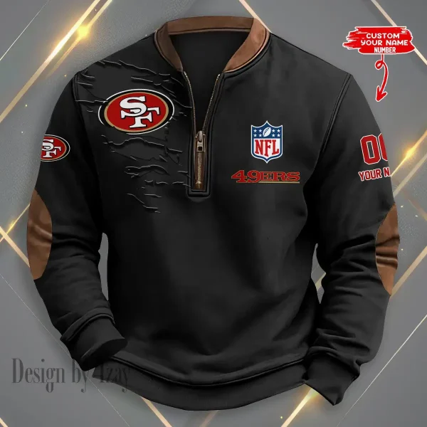 San Francisco 49ers Men's Retro Sweatshirts NRTMPZNS060 - Image 2