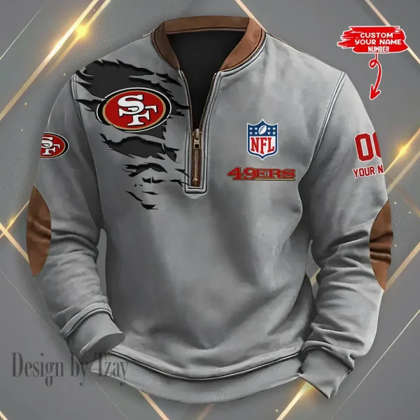 San Francisco 49ers Men's Retro Sweatshirts NRTMPZNS060 - Image 3