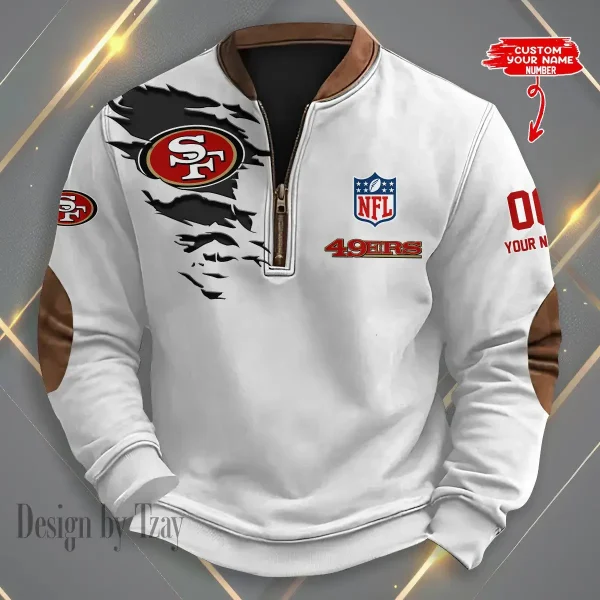 San Francisco 49ers Men's Retro Sweatshirts NRTMPZNS060 - Image 4