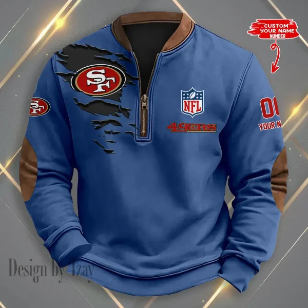 San Francisco 49ers Men's Retro Sweatshirts NRTMPZNS060 - Image 5