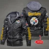 Pittsburgh Steelers Leather Hood Jacket NRTPLT027