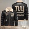 New York Giants Custom Fleece Leather Jacket NRTS9FLJ024