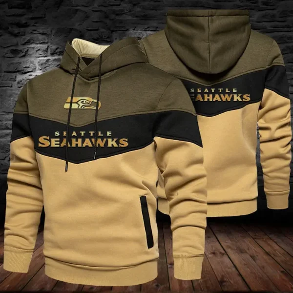 SPTS9GDSH029-Seattle Seahawks Golden Sports Hoodies