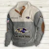 Baltimore Ravens Double Stand Collar Sport Hoodie S9DBSCH998