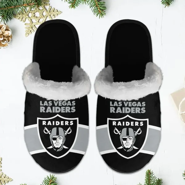 Las Vegas Raiders NFL New Plush House Slippers Gifts For Fans SPTPHSP017