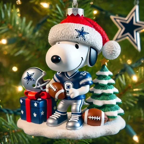 Dallas Cowboys Snooopy's Football Team Christmas Ornament