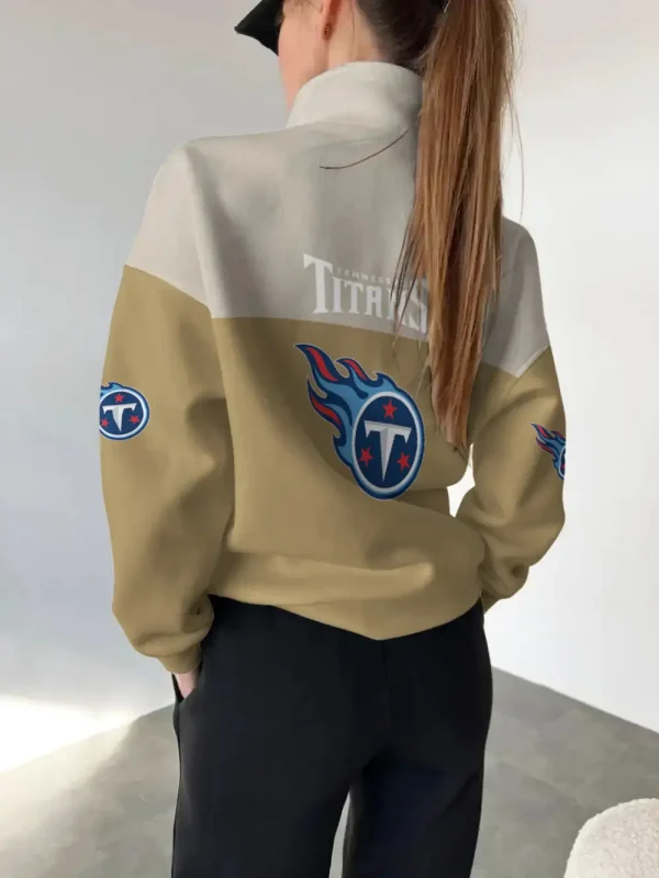 Tennessee Titans New Design Casual Snap Mockneck Pullover Sweatshirt SPTCSMPS079 - Image 2