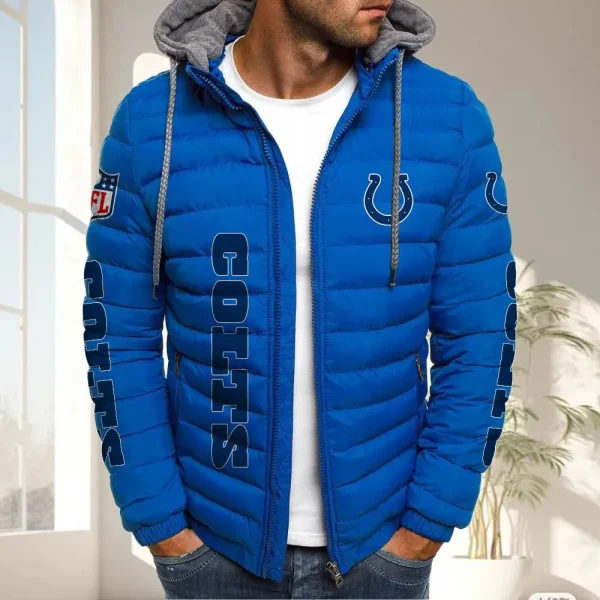 Indianapolis Colts PURPJ115 Hooded Down Jacket - Image 6