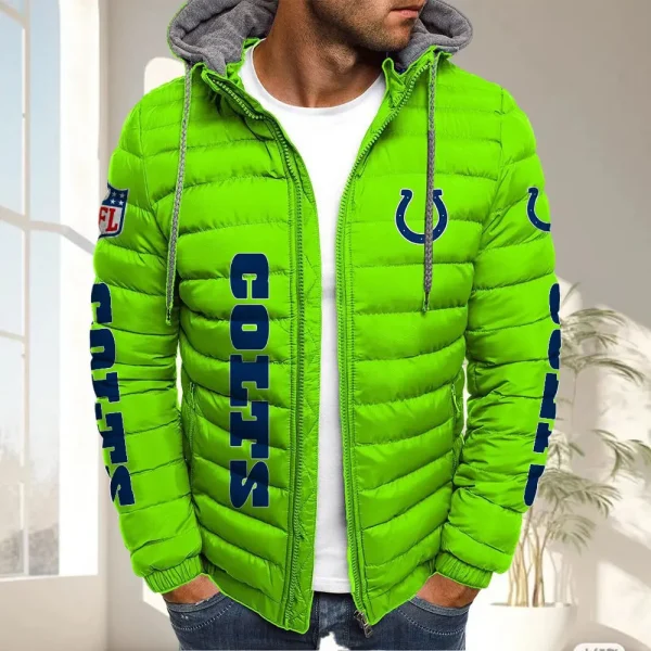 Indianapolis Colts PURPJ115 Hooded Down Jacket - Image 7