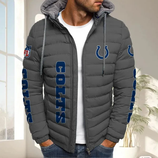 Indianapolis Colts PURPJ115 Hooded Down Jacket - Image 8