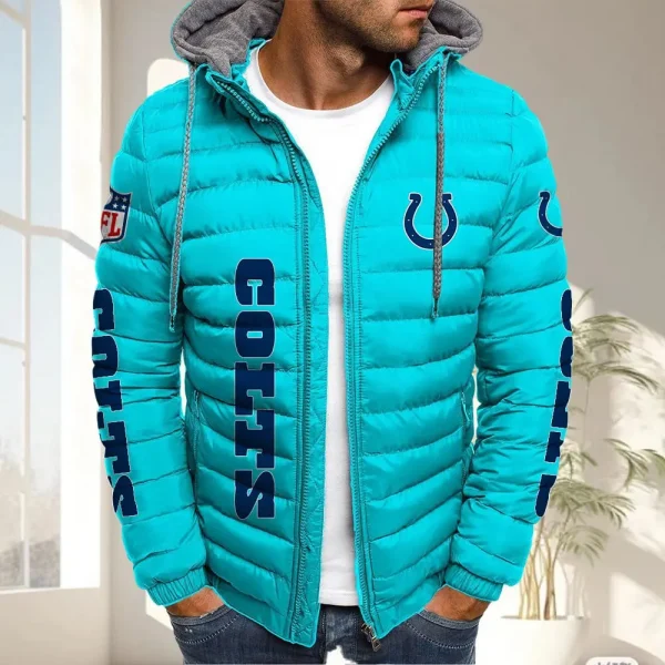 Indianapolis Colts PURPJ115 Hooded Down Jacket - Image 9