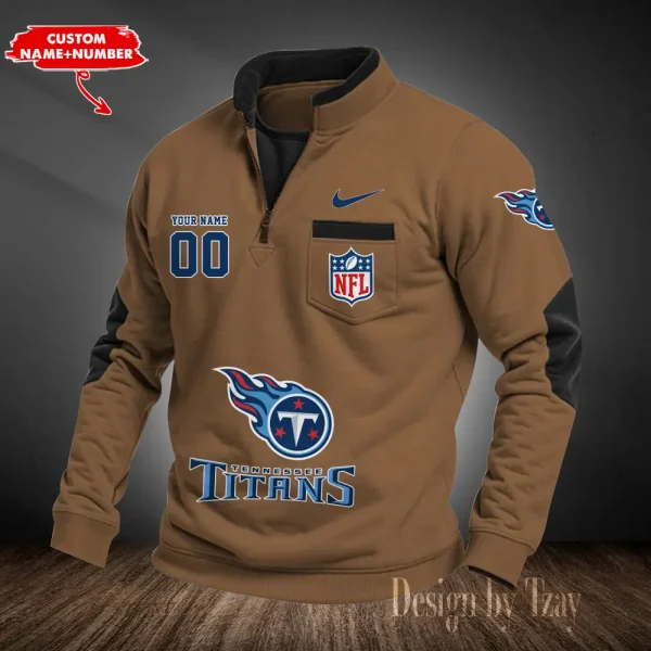 Tennessee Titans Half-Zip Sweatshirt SPTHZS063 - Image 2