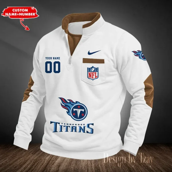 Tennessee Titans Half-Zip Sweatshirt SPTHZS063 - Image 3