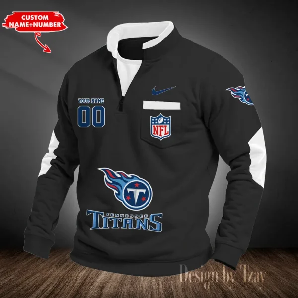 Tennessee Titans Half-Zip Sweatshirt SPTHZS063 - Image 4