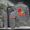 Cleveland Browns PURHLA008 Fur Collar Winter Casual Jacket