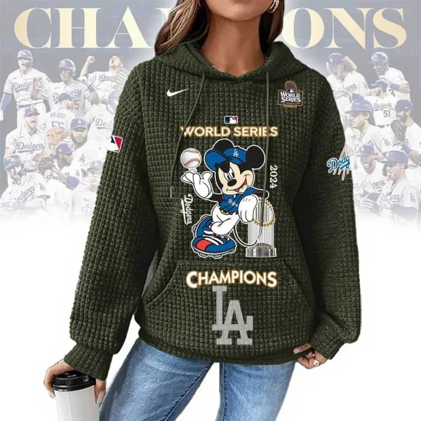 Los Angeles Dodgers New Waffle Women's Hoodie SPTNWH051 - Image 3