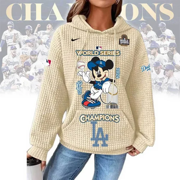 Los Angeles Dodgers New Waffle Women's Hoodie SPTNWH051 - Image 4