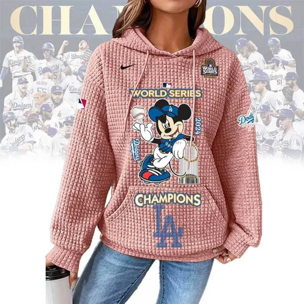 Los Angeles Dodgers New Waffle Women's Hoodie SPTNWH051 - Image 5