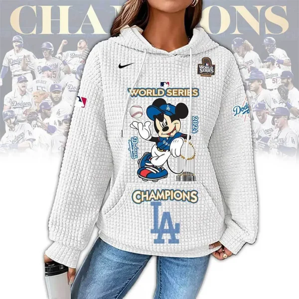 Los Angeles Dodgers New Waffle Women's Hoodie SPTNWH051 - Image 2