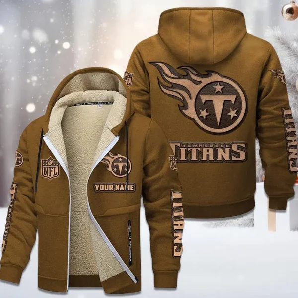 Tennessee Titans DMTZ0868 Hoodie Zip Velvet Coat - Image 2