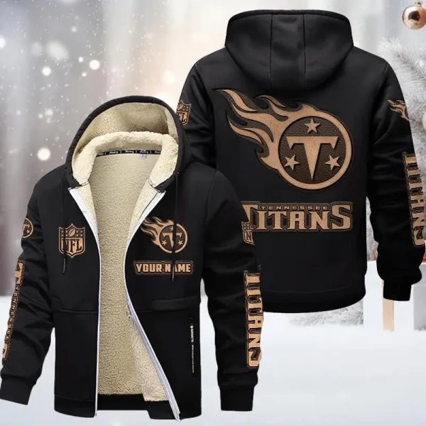 Tennessee Titans DMTZ0868 Hoodie Zip Velvet Coat - Image 4