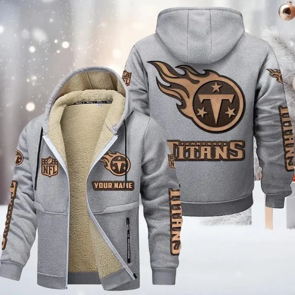 Tennessee Titans DMTZ0868 Hoodie Zip Velvet Coat - Image 6