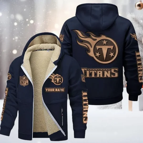 Tennessee Titans DMTZ0868 Hoodie Zip Velvet Coat - Image 7