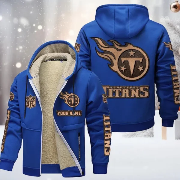 Tennessee Titans DMTZ0868 Hoodie Zip Velvet Coat - Image 8