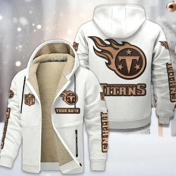 Tennessee Titans DMTZ0868 Hoodie Zip Velvet Coat - Image 9