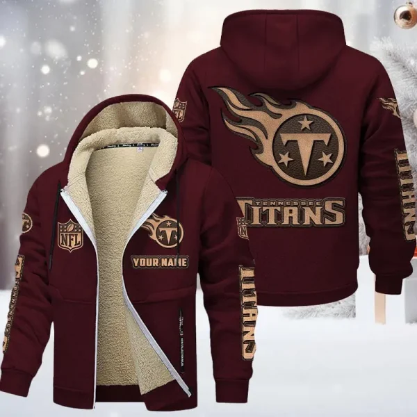 Tennessee Titans DMTZ0868 Hoodie Zip Velvet Coat - Image 10