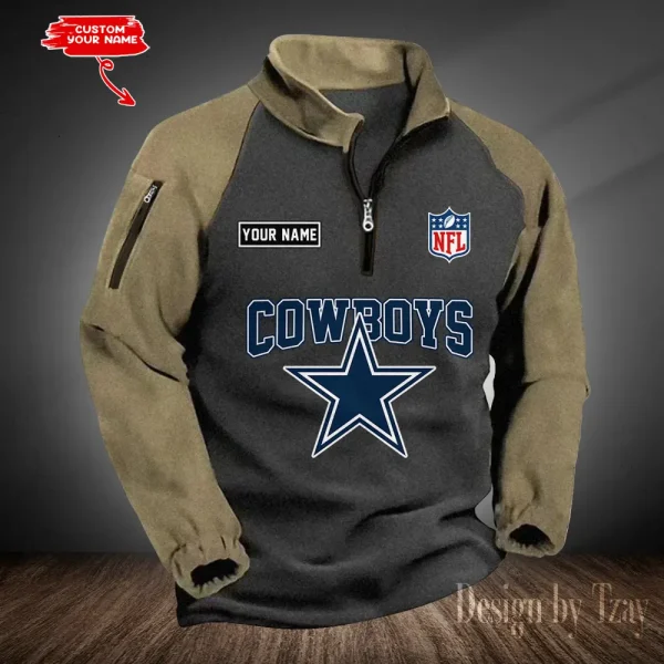 Dallas Cowboys Men's Winter Warm Fleece Sweatshirts SPTWWFS009 - Image 4