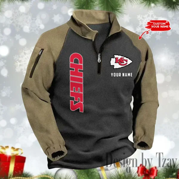 Kansas City Chiefs Men's Winter Warm Fleece Sweatshirts SPTWWFS048