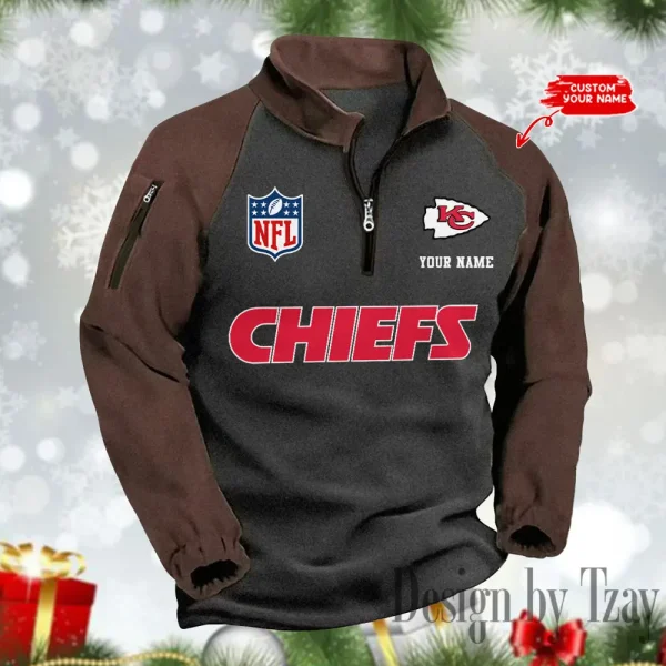 Kansas City Chiefs Men's Winter Warm Fleece Sweatshirts SPTWWFS080