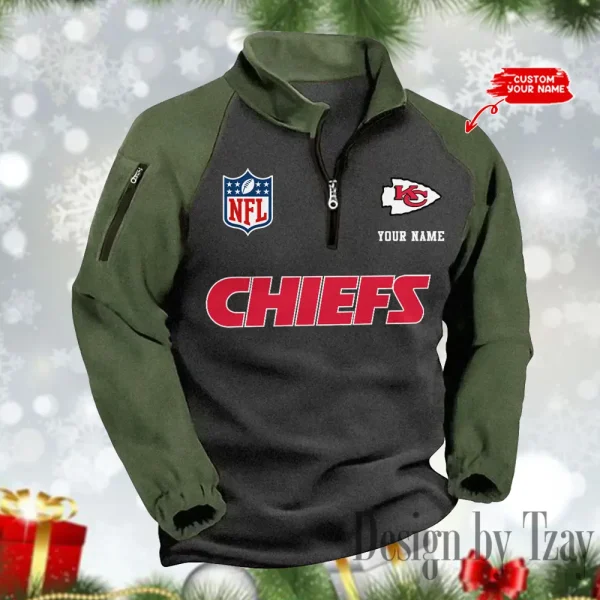 Kansas City Chiefs Men's Winter Warm Fleece Sweatshirts SPTWWFS080 - Image 4