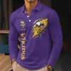 Minnesota Vikings Long Sleeves Polo SPTLSPS240