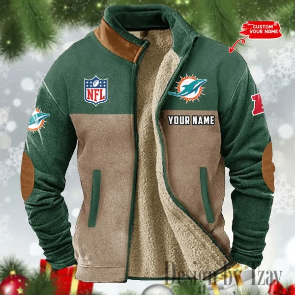 Miami Dolphins Winter Tribal Vintage Jacket SPTWTVJ052 - Image 2