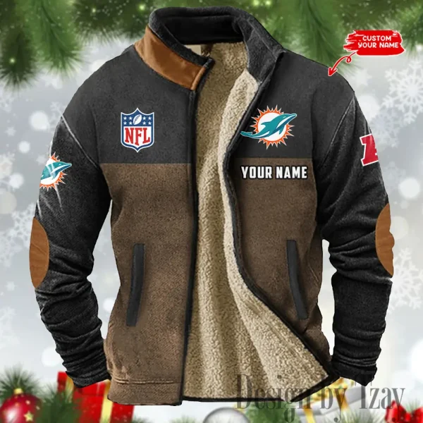 Miami Dolphins Winter Tribal Vintage Jacket SPTWTVJ052 - Image 3