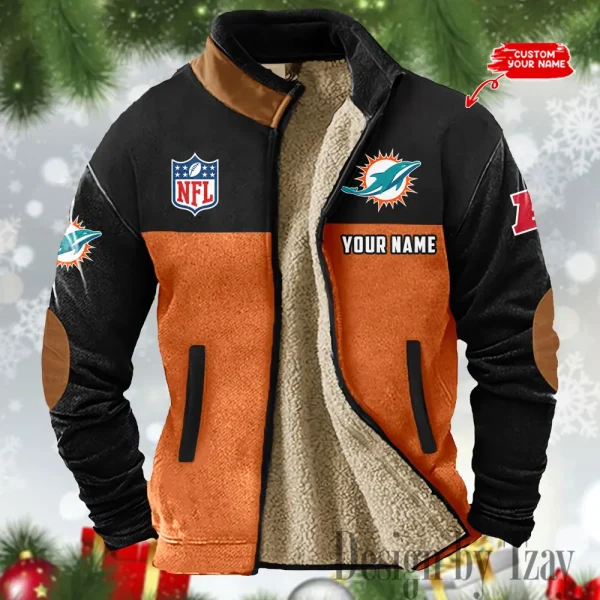 Miami Dolphins Winter Tribal Vintage Jacket SPTWTVJ052 - Image 4