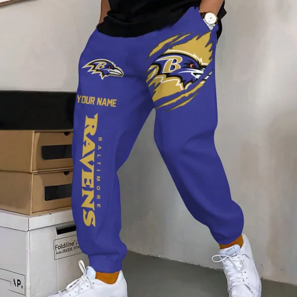 Baltimore Ravens Combo Hoodie And Long Pants Joggers AZCBHDJG541 - Image 2