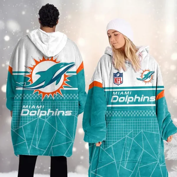 Miami Dolphins DMOD0053 Blanket Hoodie - Image 2