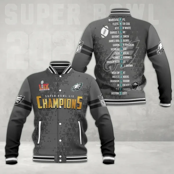 Philadelphia Eagles Unisex Exclusive Styles Varsity Jacket SPTBBJACKET432 - Image 2